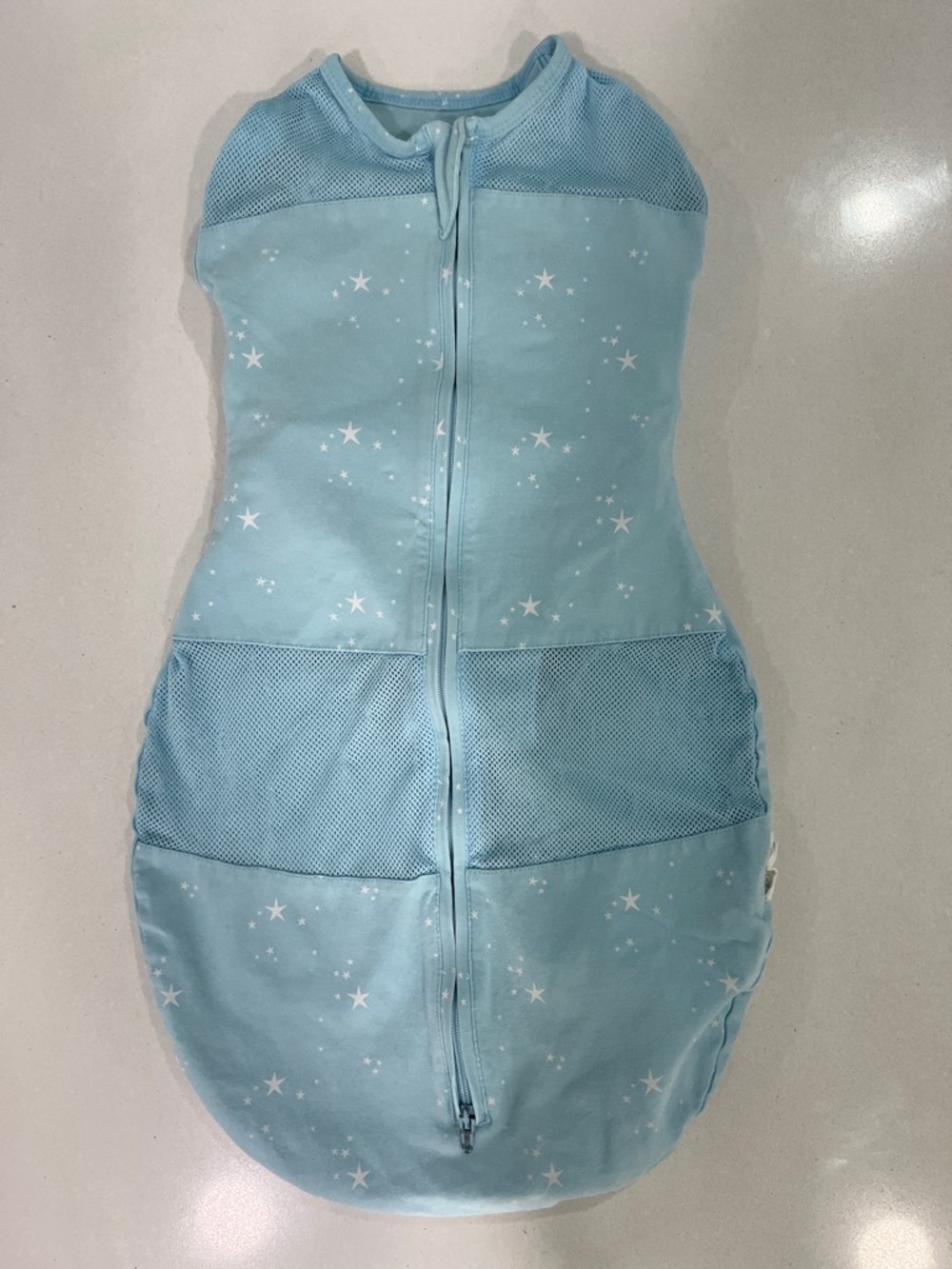 Snoo Happiest Baby Light Blue Star Print Infant Sleep Sack - Size S (5-12lbs)